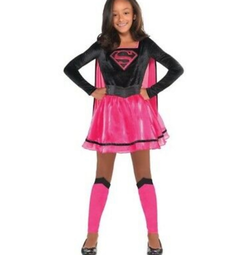 DC Supergirl Pink 4 Piece Costume